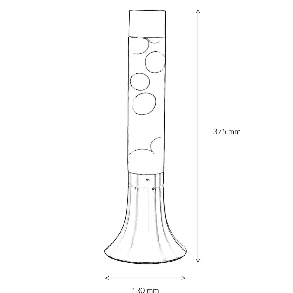Lavalampe YVONNE Blau Gelb farbenfroh H:38cm