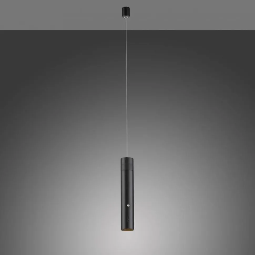 LED Akku Pendelleuchte Schwarz Metall Touch Dimmen 3 W