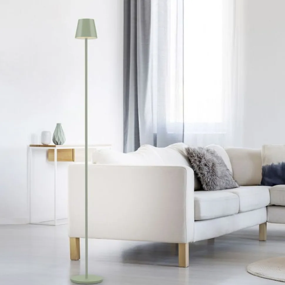 LED Akku Stehlampe Grün IP54 125 cm Touch Dimmen 3000 K