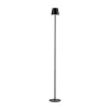 LED Akku Stehlampe Schwarz IP54 125 cm Touch Dimmen 2 W