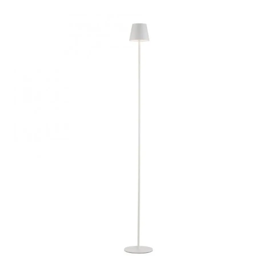 LED Akku Stehlampe Weiß IP54 125 cm Touch Dimmen 3000 K