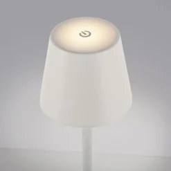 LED Akku Stehlampe Weiß IP54 125 cm Touch Dimmen 3000 K