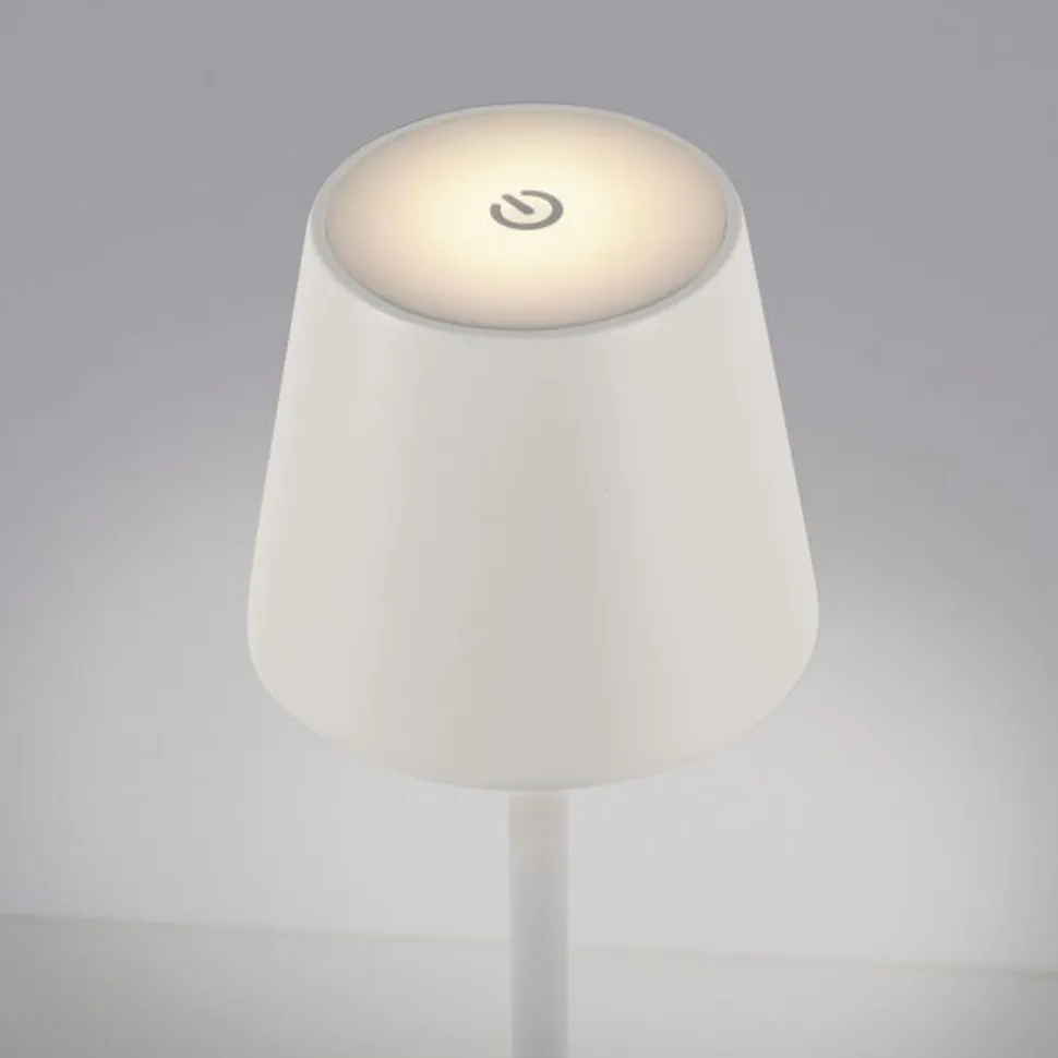 LED Akku Stehlampe Weiß IP54 125 cm Touch Dimmen 3000 K