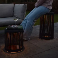 LED Akku Stehleuchte 3000 K IP44 36,5 cm Hocker Tisch