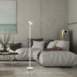 LED Akku Stehleuchte Weiß Dimmer Touch IP44 125,2 cm