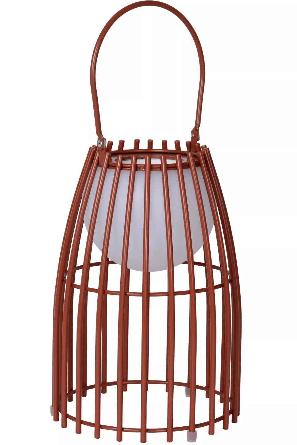 LED Akku Tischlampe dimmbar Rostbraun IP44 40 cm Balkon