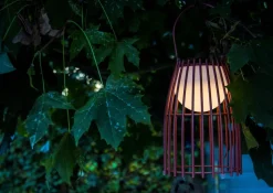 LED Akku Tischlampe dimmbar Rostbraun IP44 40 cm Balkon