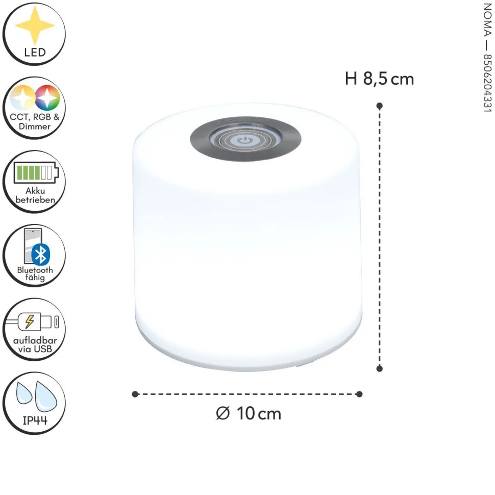 LED Akku Tischlampe dimmbar 8,5 cm IP44 2700-6500 K 2 W