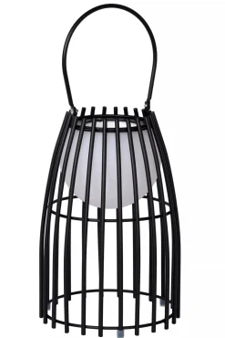 LED Akku Tischlampe dimmbar Schwarz IP44 40 cm Terrasse