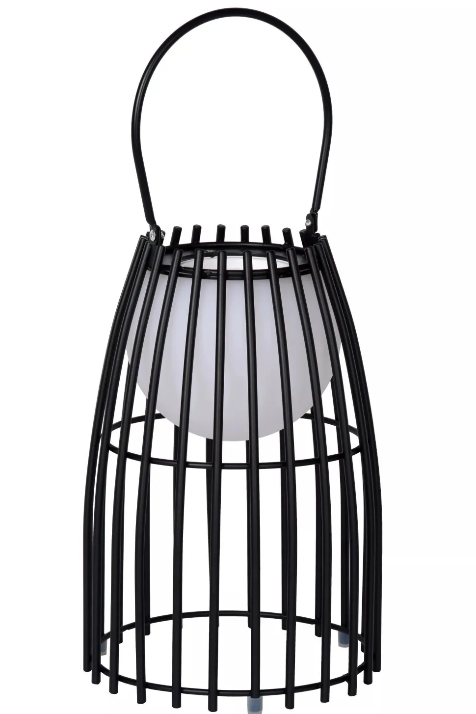 LED Akku Tischlampe dimmbar Schwarz IP44 40 cm Terrasse