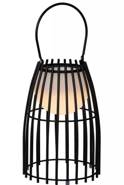 LED Akku Tischlampe dimmbar Schwarz IP44 40 cm Terrasse