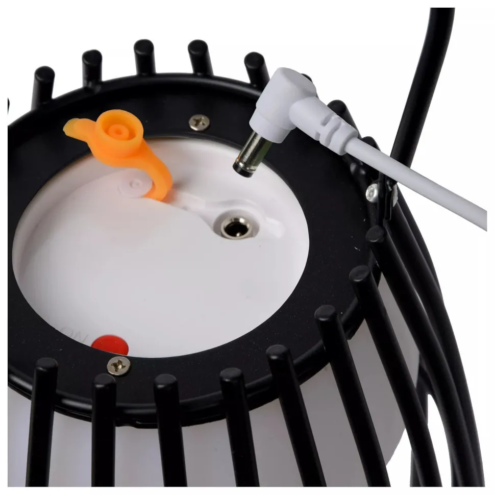 LED Akku Tischlampe dimmbar Schwarz IP44 40 cm Terrasse