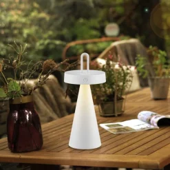 LED Akku Tischlampe Dimmer Touch IP44 2700 K 28,9 cm