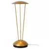 LED Akku Tischlampe Gold Ladestation IP54 2 W dimmbar