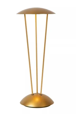 LED Akku Tischlampe Gold Ladestation IP54 2 W dimmbar