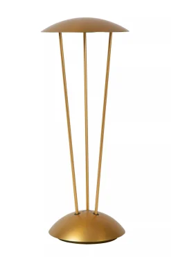 LED Akku Tischlampe Gold Ladestation IP54 2 W dimmbar