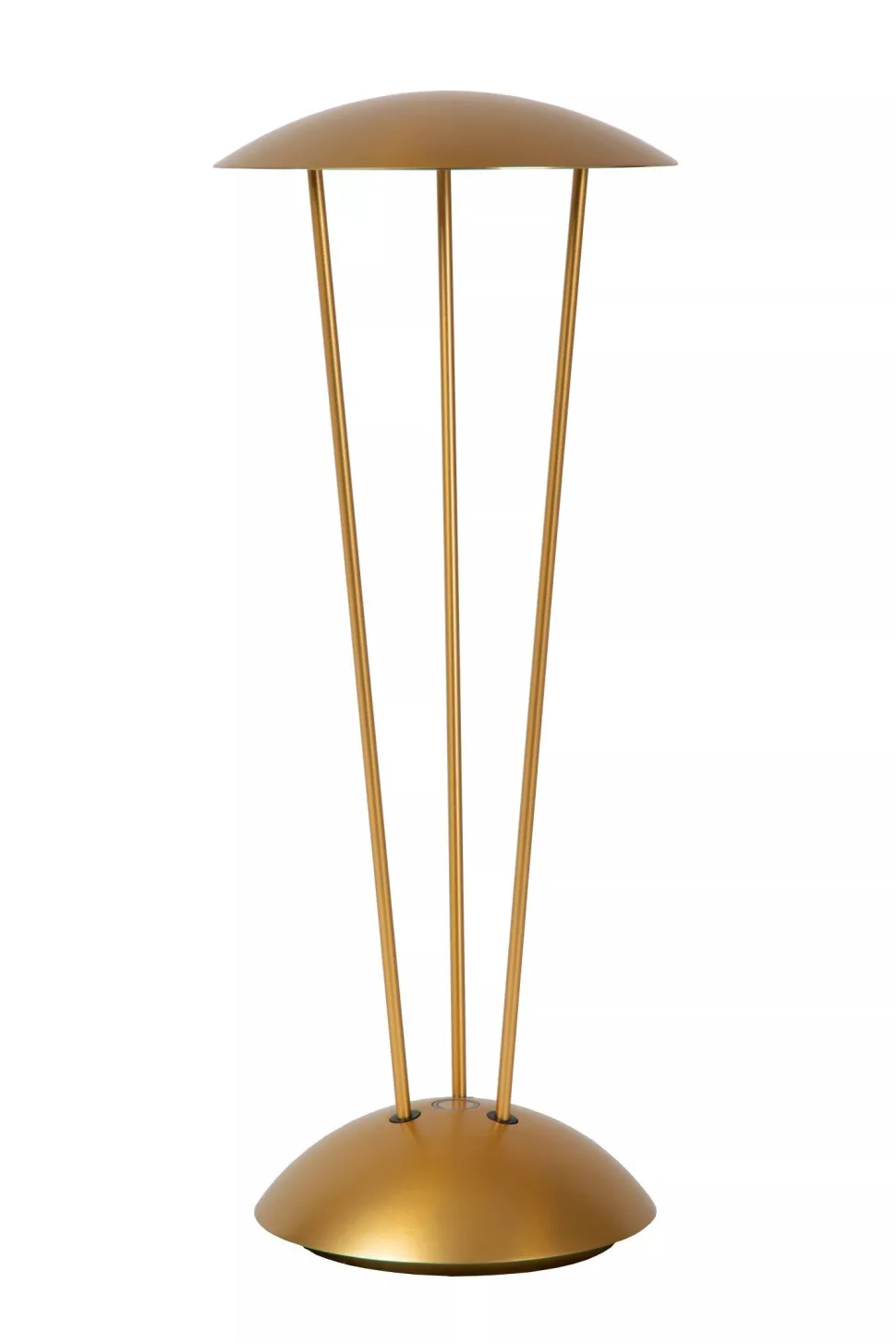 LED Akku Tischlampe Gold Ladestation IP54 2 W dimmbar