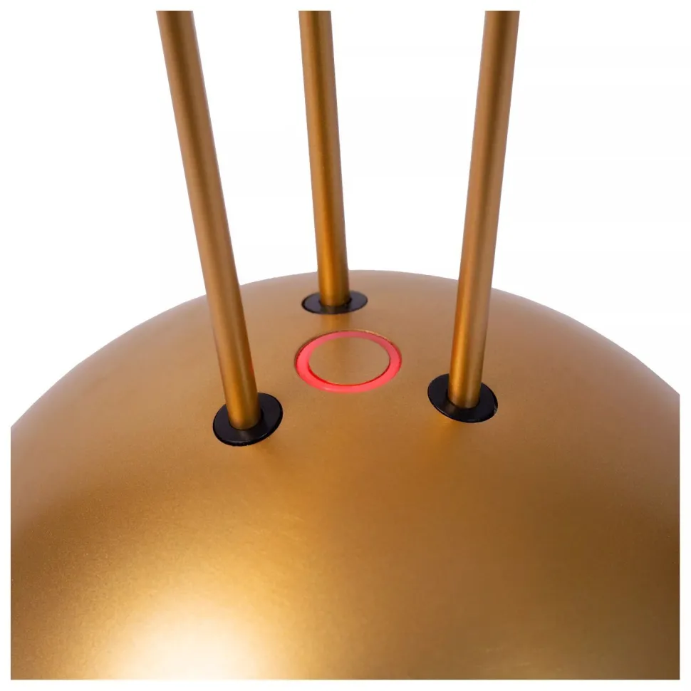 LED Akku Tischlampe Gold Ladestation IP54 2 W dimmbar