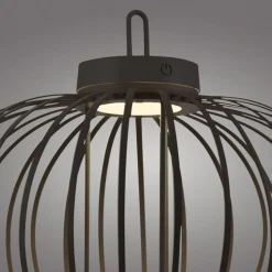 LED Akku Tischlampe IP44 Schwarz dimmbar Touch 37 cm