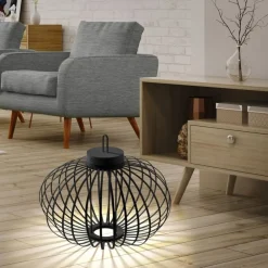 LED Akku Tischlampe IP44 Schwarz dimmbar Touch 37 cm