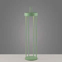 LED Akku Tischlampe Metall dimmbar IP44 2700 K Grün