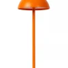 LED Akku Tischlampe Orange 32 cm 3000 K IP54 7h dimmbar