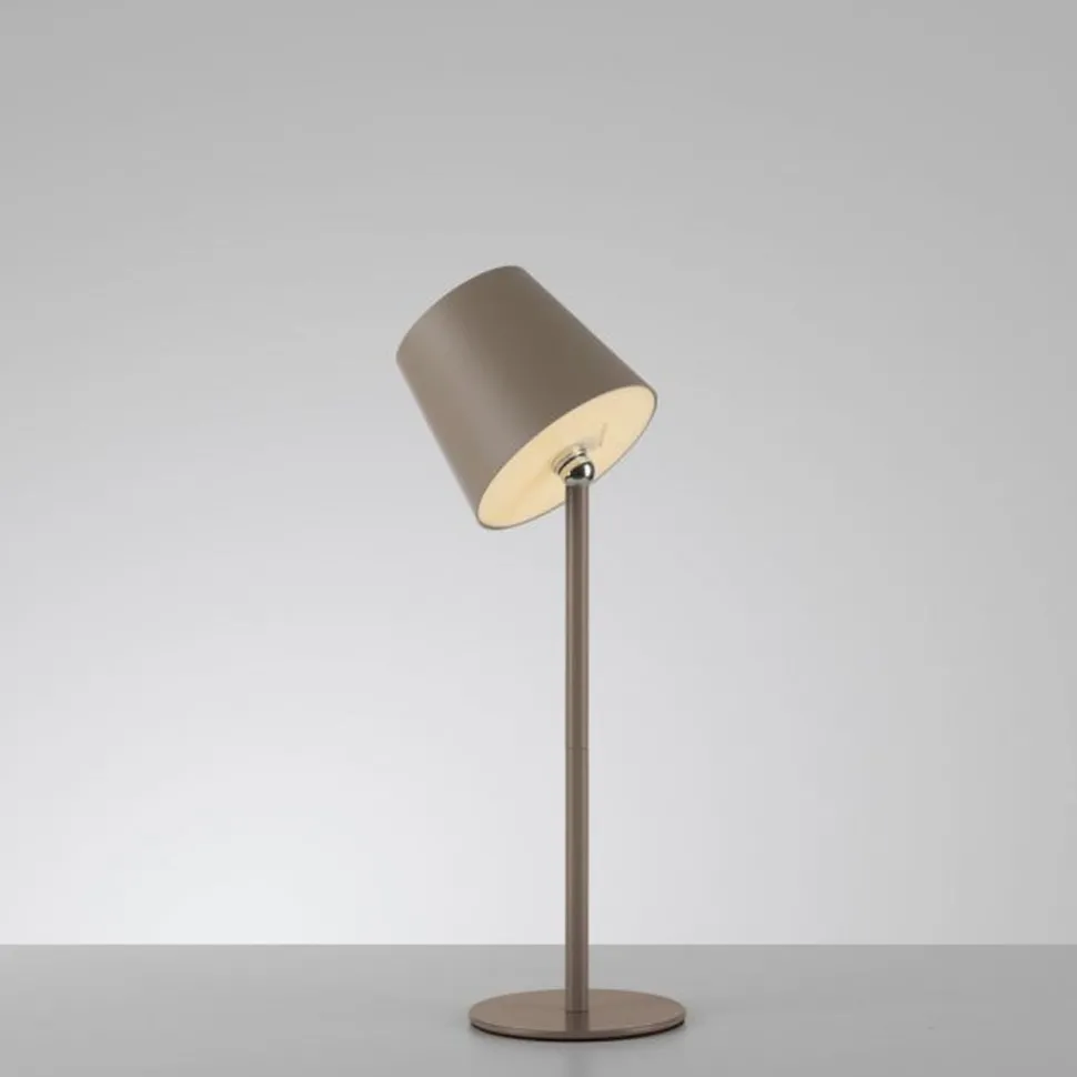 LED Akku Tischlampe Sandfarben dimmbar Touch 37 cm 2 W