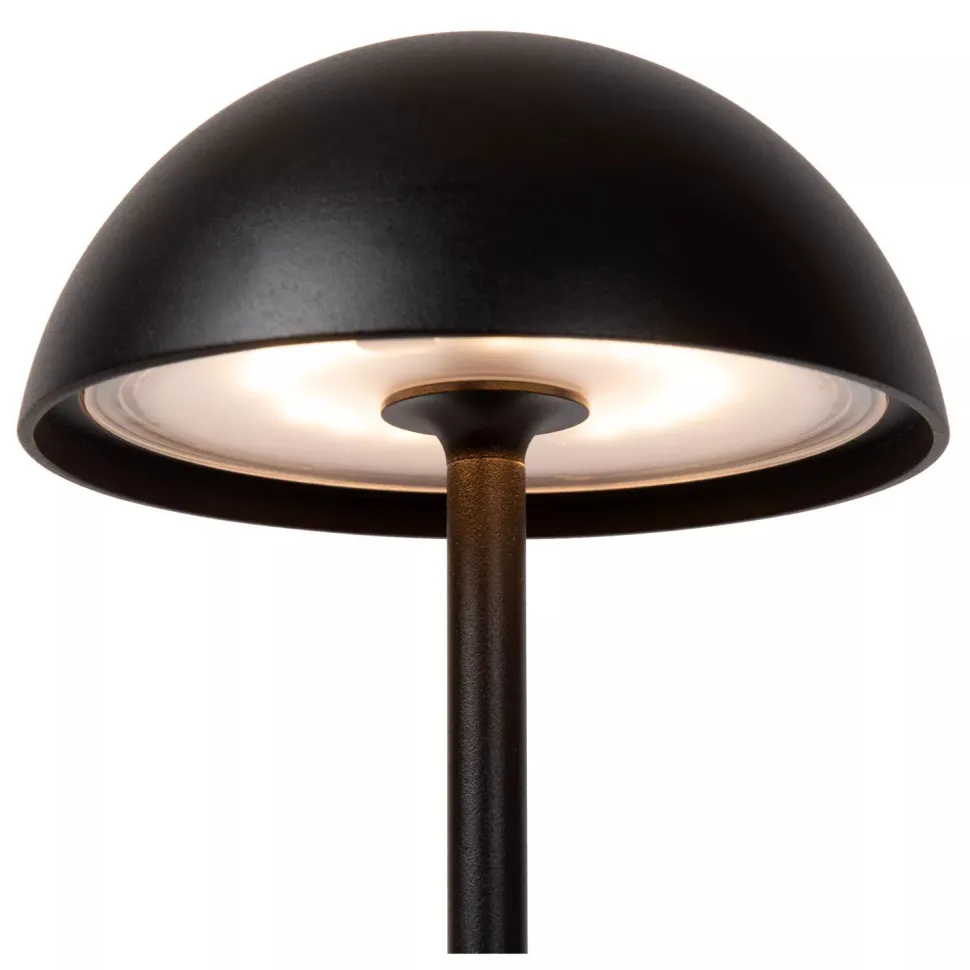 LED Akku Tischlampe Schwarz 32 cm 3000 K IP54 dimmbar