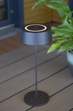 LED Akku Tischlampe Schwarz Touch Dimmer USB IP54 2 W