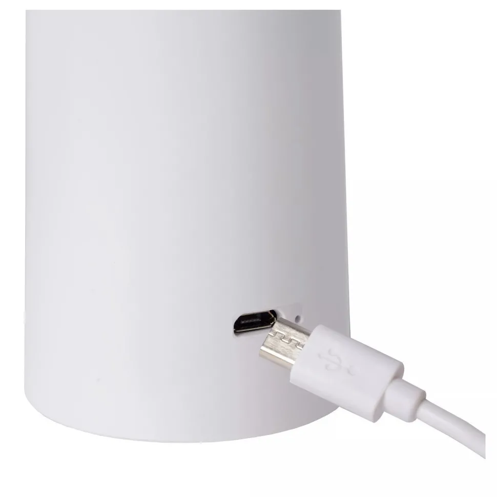 LED Akku Tischlampe Weiß 21,3 cm IP44 5h dimmbar