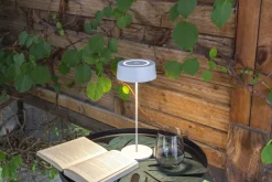 LED Akku Tischlampe Weiß Touch Dimmer USB IP54 3000 K