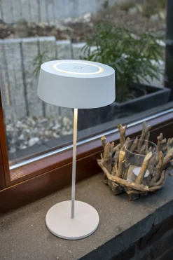 LED Akku Tischlampe Weiß Touch Dimmer USB IP54 3000 K