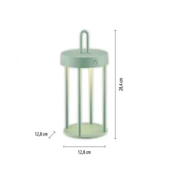 LED Akku Tischleuchte Aluminium dimmbar IP44 2 W Grün