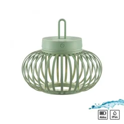 LED Akku Tischleuchte Dimmer Touch 22 cm IP44 2 W Grün