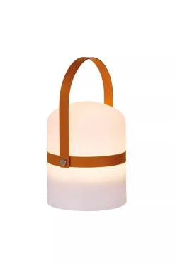 LED Akku Tischleuchte dimmbar Braun IP44 18,5 cm 3000 K