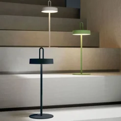 LED Akku Tischleuchte Greige Dimmer Touch IP44 47,2 cm