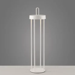 LED Akku Tischleuchte Metall dimmbar IP44 2700 K Weiß