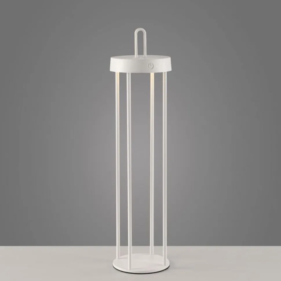 LED Akku Tischleuchte Metall dimmbar IP44 2700 K Weiß