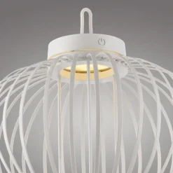 LED Akku Tischleuchte Weiß Dimmer Touch 33 cm IP44 2 W