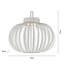 LED Akku Tischleuchte Weiß Dimmer Touch 33 cm IP44 2 W