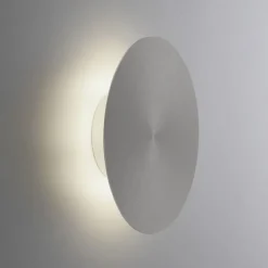 LED Akku Wandlampe Grau Ø25 cm dimmbar Fernbedienung