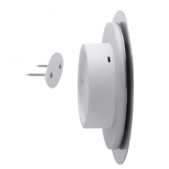 LED Akku Wandlampe Grau Ø25 cm dimmbar Fernbedienung