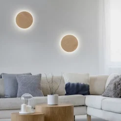 LED Akku Wandlampe Holz dimmbar Fernbedienung Timer 1 W