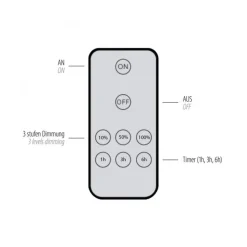 LED Akku Wandlampe in Messing dimmbar mit Fernbedienung