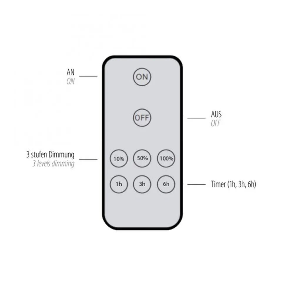 LED Akku Wandlampe in Messing dimmbar mit Fernbedienung