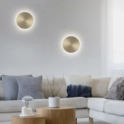 LED Akku Wandlampe in Messing dimmbar mit Fernbedienung