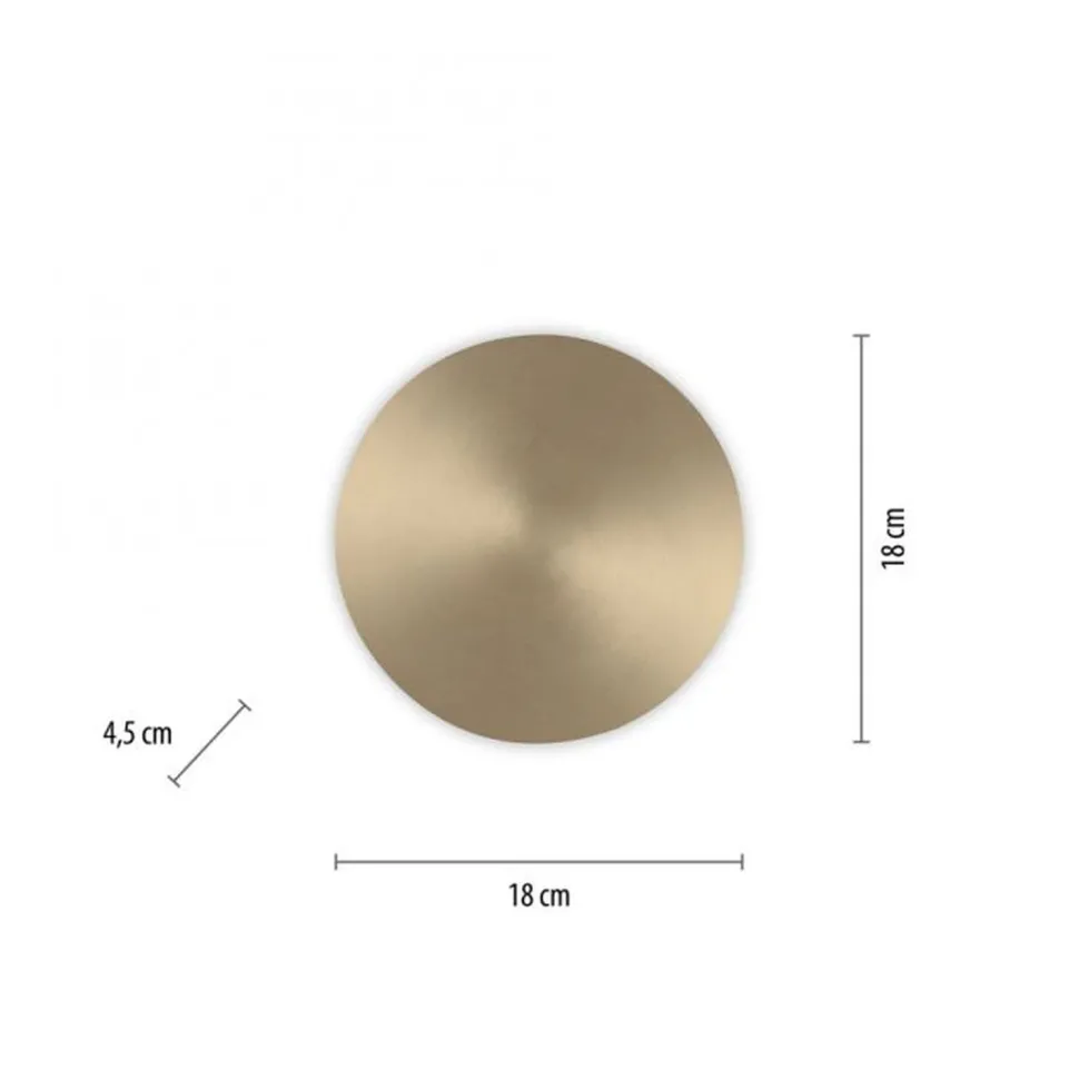 LED Akku Wandlampe in Messing dimmbar mit Fernbedienung