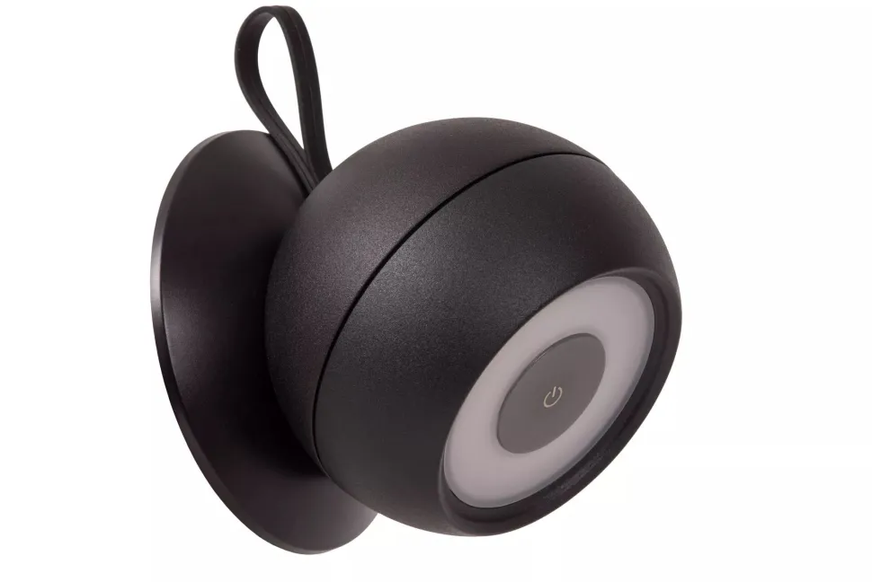 LED Akku Wandspot flexibel Schwarz H:11 cm IP54 3000 K