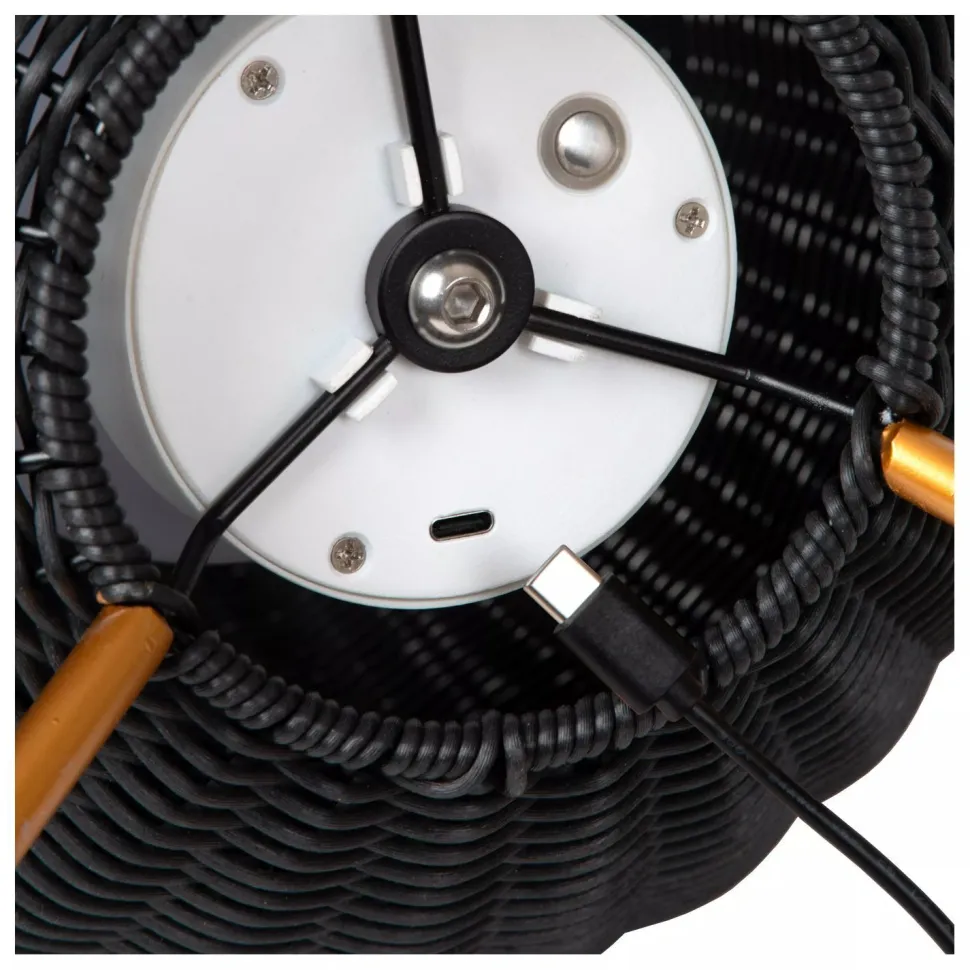 LED Akku Wegeleuchte dimmbar Schwarz IP44 79 cm 3000 K