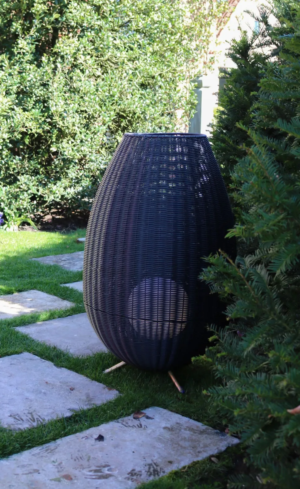 LED Akku Wegeleuchte dimmbar Schwarz IP44 79 cm 3000 K